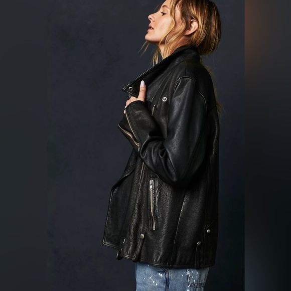 NWT We The Free Jealousy Leather Moto Jacket - Picture 3 of 7